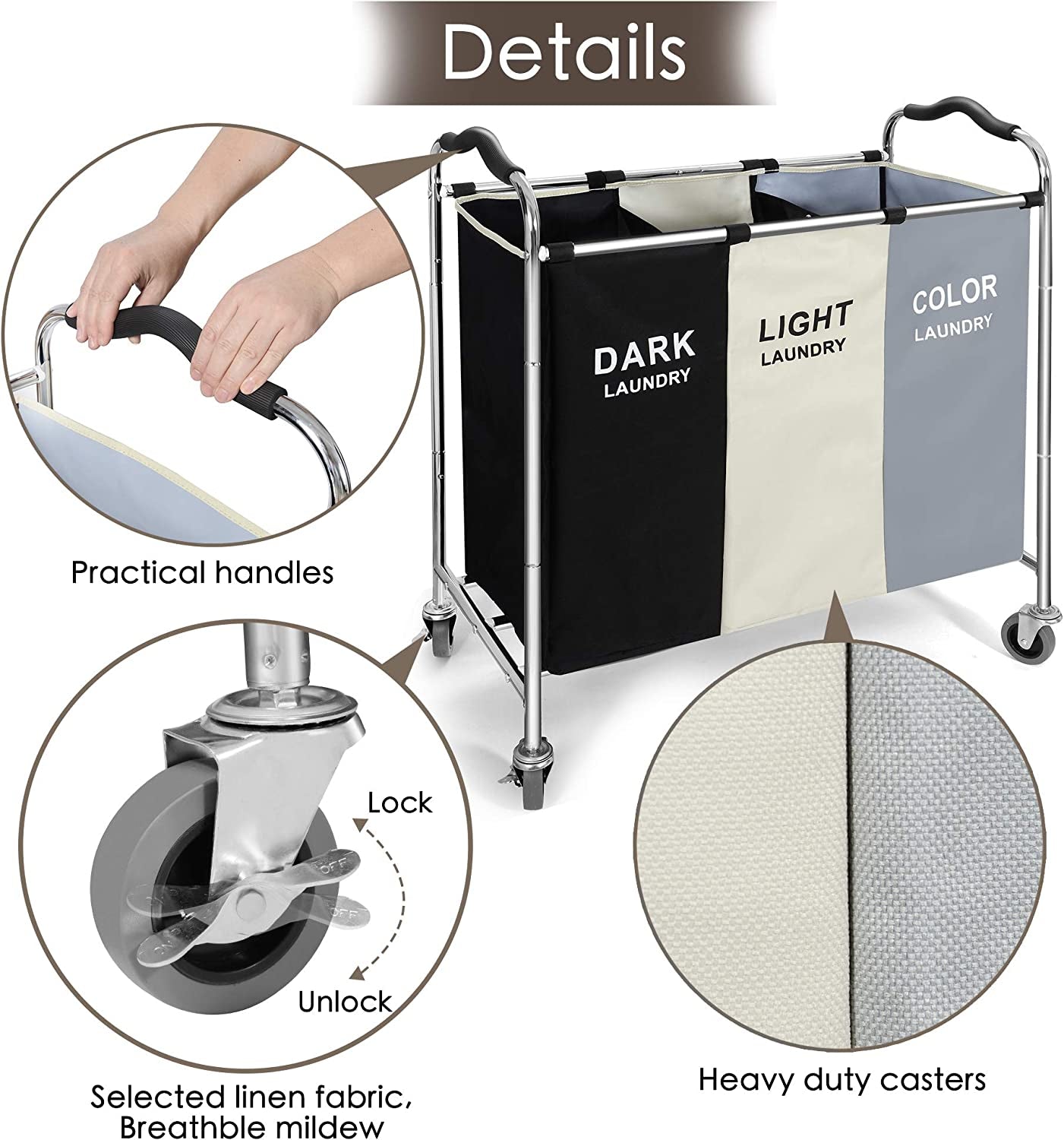 Versatile 240L Laundry Basket with Wheels - Perfect for Organizing Dirty Clothes, Towels, and Toys in Your Laundry Room or Dorm