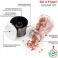 Stainless Steel Salt and Pepper Grinder Set, Adjustable Salt Grinder
