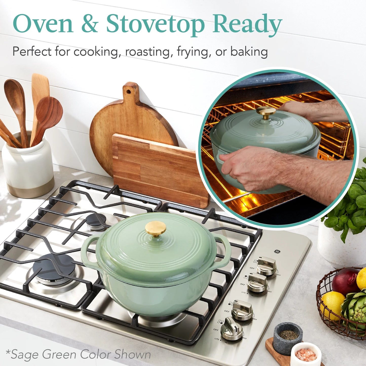Experience Culinary Excellence with Our 6-Quart Heavy-Duty Enamel Cast-Iron Dutch Oven in Vibrant Red - Perfect for Family Feasts!