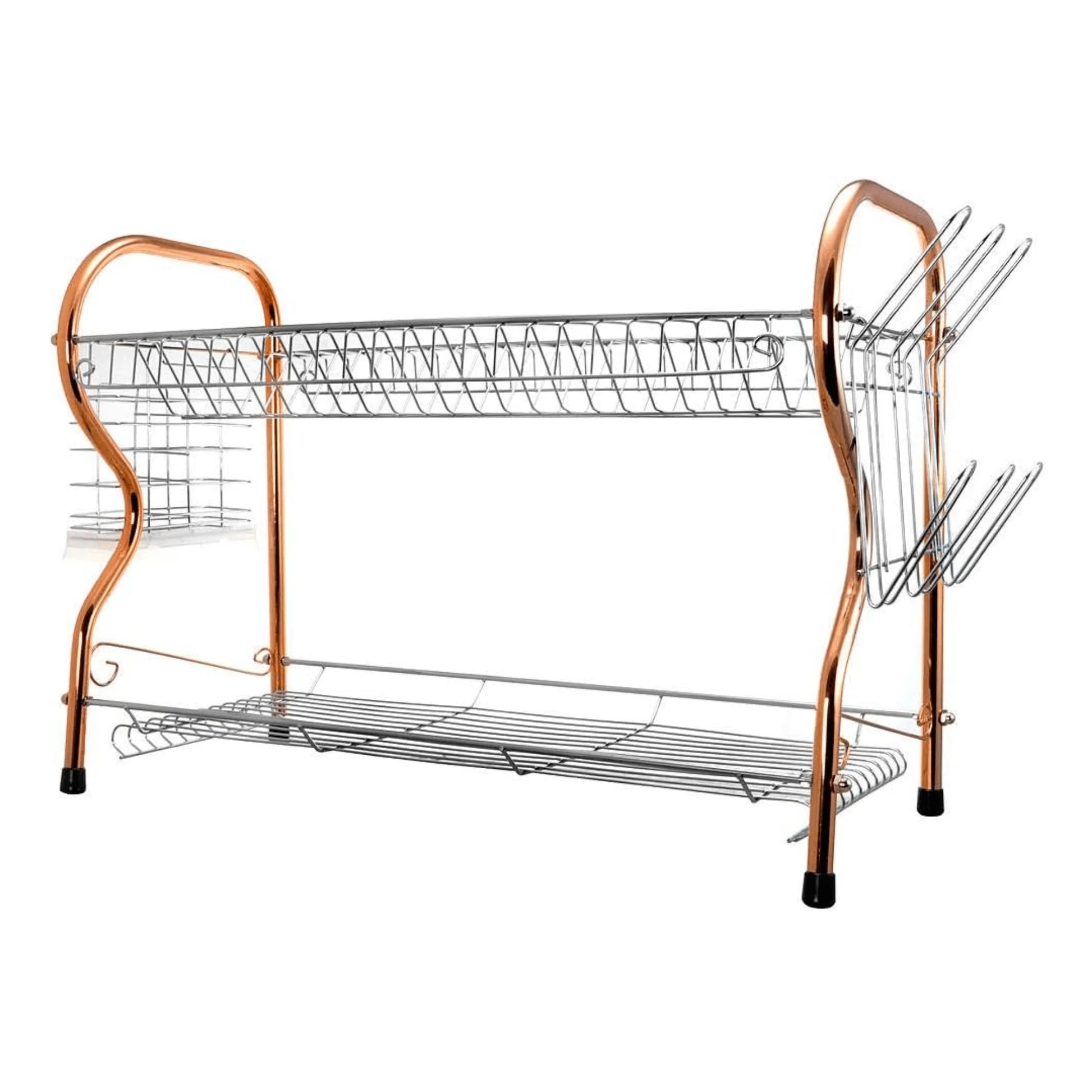 Elevate Your Kitchen with the Better Chef 22" Chrome-Plated 2-Level R-Shaped Dish Rack
