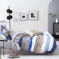 Hunter Blue & White Striped Reversible Comforter Set – 100% Cotton Say Yes Bedding