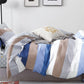 Hunter Blue & White Striped Reversible Comforter Set – 100% Cotton Say Yes Bedding