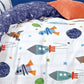 Johanas Rocket Ship  100% Cotton Reversible Comforter Set Say Yes Bedding