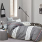 Kevin Gray/White Striped 100% Cotton Reversible Comforter Set Say Yes Bedding