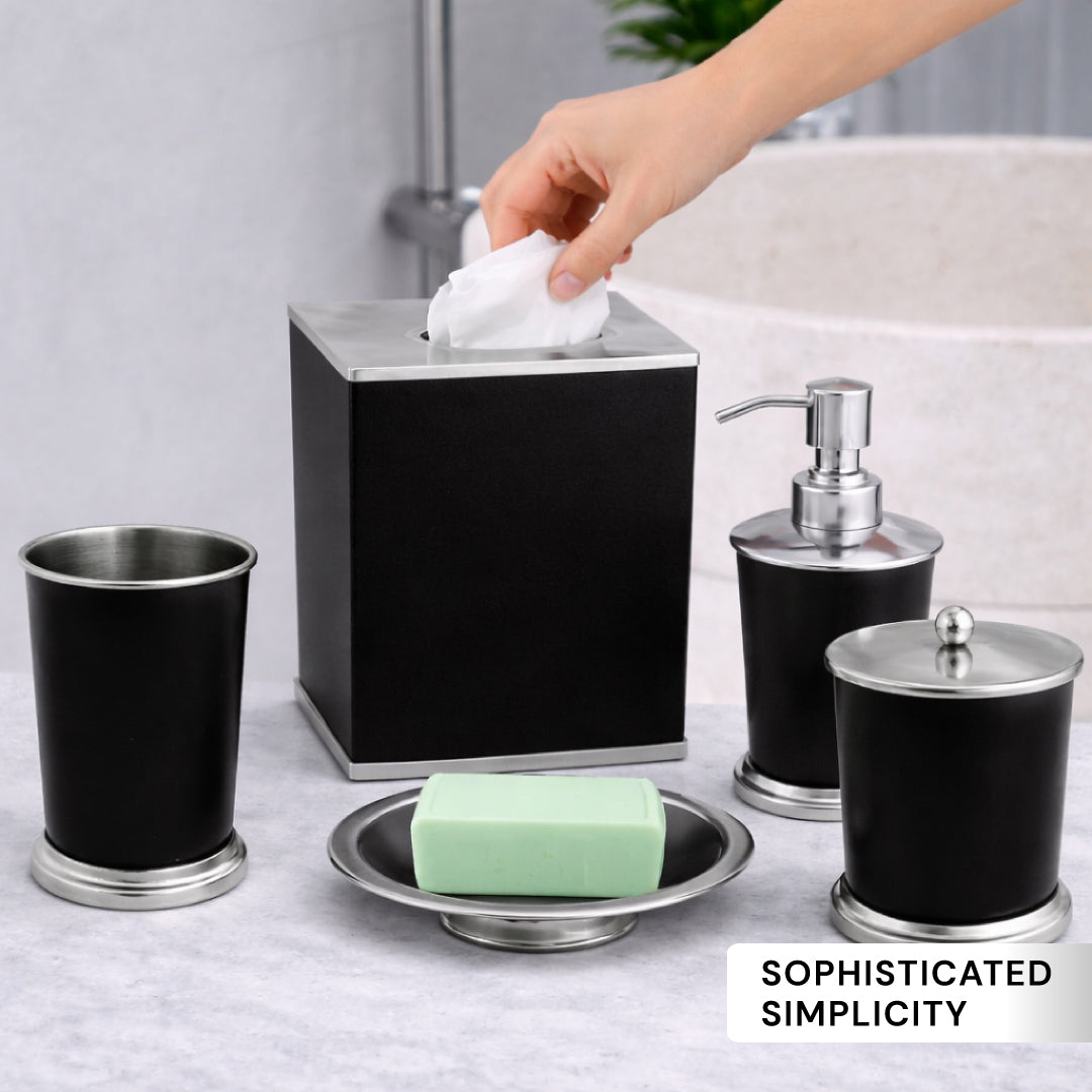 Maebrie Collection Bathroom Accessories Set – Elegant 5-Piece Décor Set Decozen