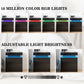 Elevate Your Space with Our Modern High Gloss LED Nightstand Set - Stylish Black Bedside Tables with 2 Drawers and RGB Lighting