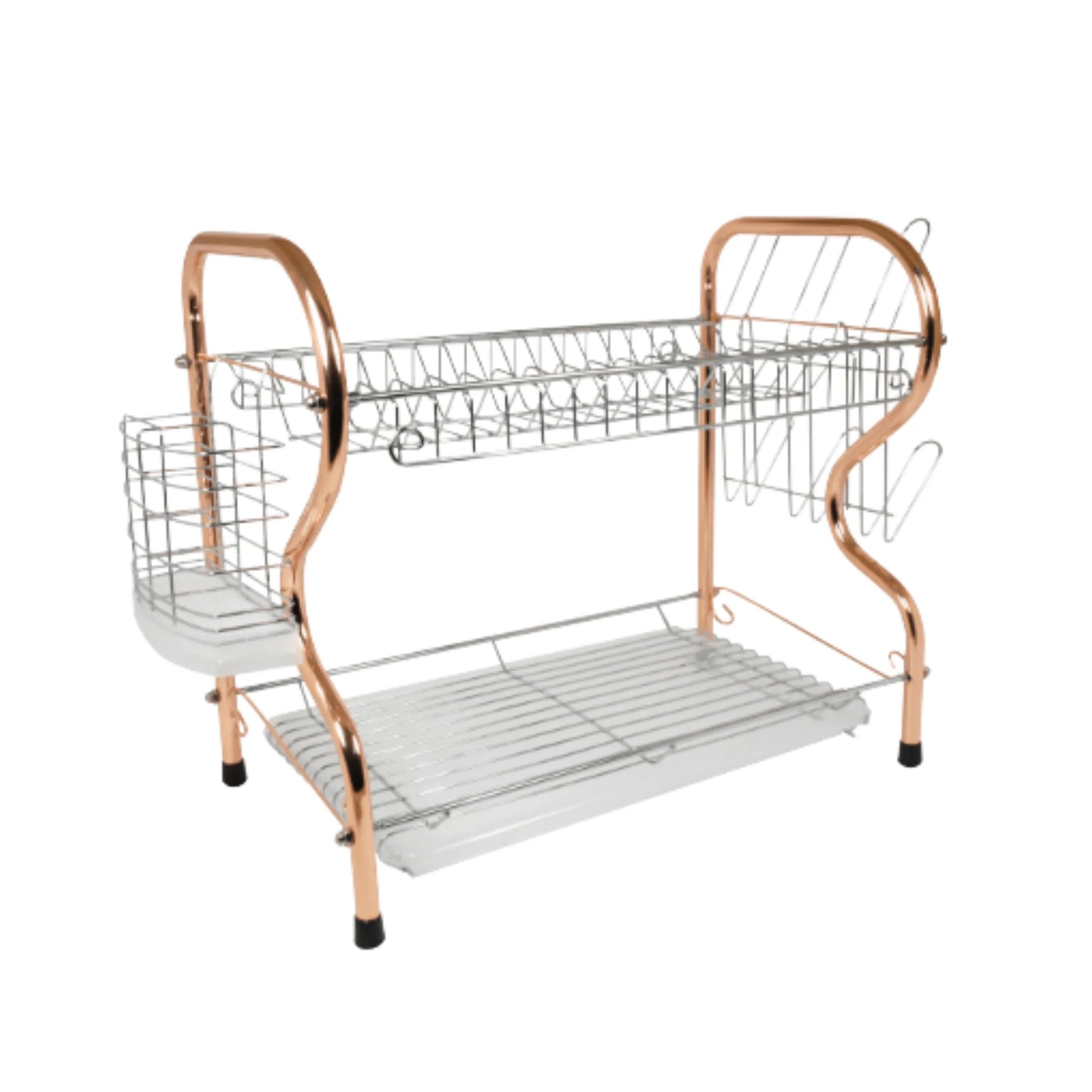 Elevate Your Kitchen with the Better Chef 22" Chrome-Plated 2-Level R-Shaped Dish Rack