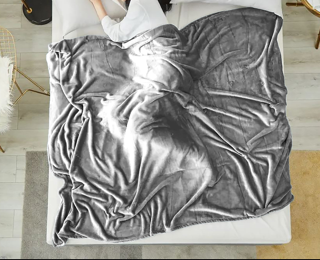 Queen Size Grey Microfiber Blanket – Soft, Cozy & Everyday Comfort Homemartgoods