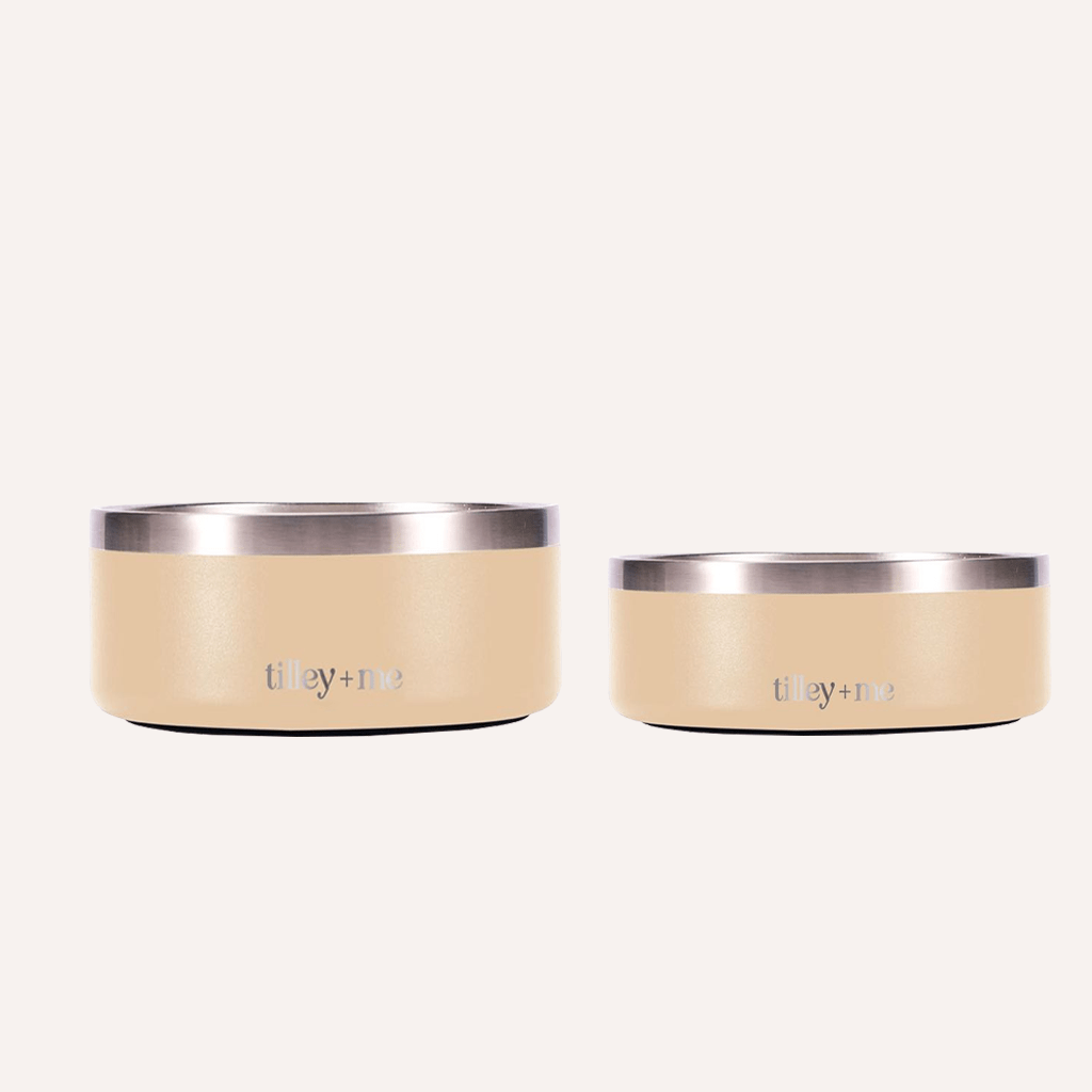 Tilley + Me Stainless Steel Pet Bowl – Non-Slip, Durable & Dishwasher Safe | 32oz and 64oz Tilley + Me