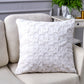 Luxury White Rose Faux Fur Pillow Cover – Soft, Cozy & Elegant DaDalogy Bedding Collection