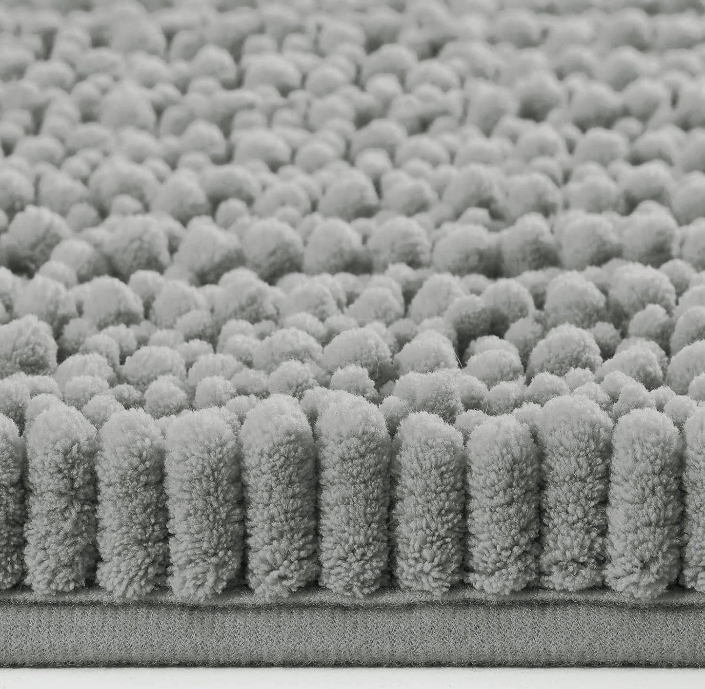 30"x20" - Light Grey Soft Cozy Plush Chenille Bath Mat Bathroom Rug
