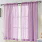63" Inches 2-Panel Sheer Voile Curtain Set – Light Filtering Window Panels