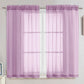 63" Inches 2-Panel Sheer Voile Curtain Set – Light Filtering Window Panels