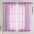 63" Inches 2-Panel Sheer Voile Curtain Set – Light Filtering Window Panels