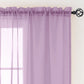 63" Inches 2-Panel Sheer Voile Curtain Set – Light Filtering Window Panels