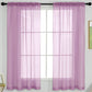 63" Inches 2-Panel Sheer Voile Curtain Set – Light Filtering Window Panels