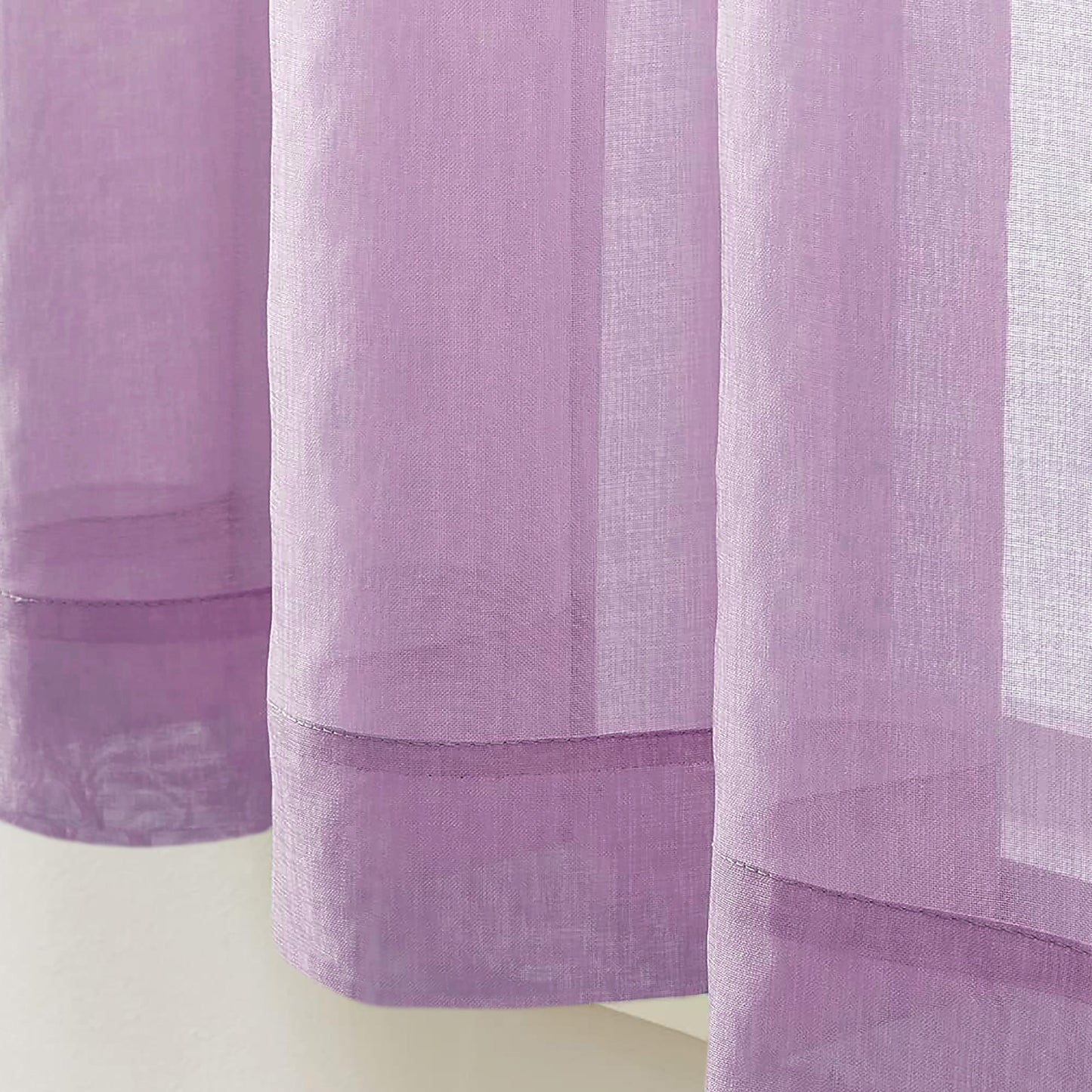 63" Inches 2-Panel Sheer Voile Curtain Set – Light Filtering Window Panels