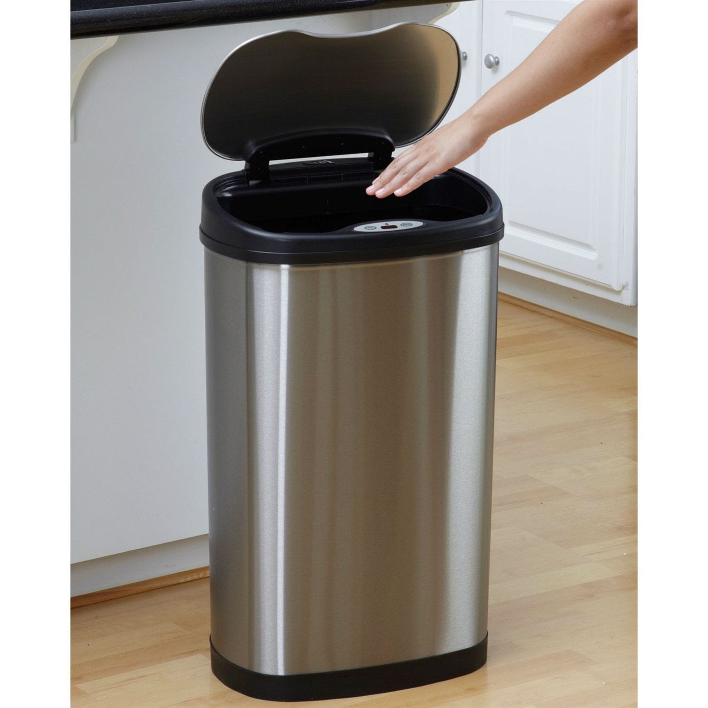13 Gallon Touchless Stainless Steel Trash Can – Clean, Modern & Hands-Free HomePacific
