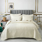Luxury Palm Leaf Embroidered Cotton Bedspread – Soft, Elegant & Reversible LUXHOME