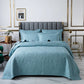 Luxury Palm Leaf Embroidered Cotton Bedspread – Soft, Elegant & Reversible LUXHOME
