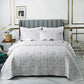 Luxury Palm Leaf Embroidered Cotton Bedspread – Soft, Elegant & Reversible LUXHOME