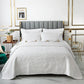 Luxury Palm Leaf Embroidered Cotton Bedspread – Soft, Elegant & Reversible LUXHOME