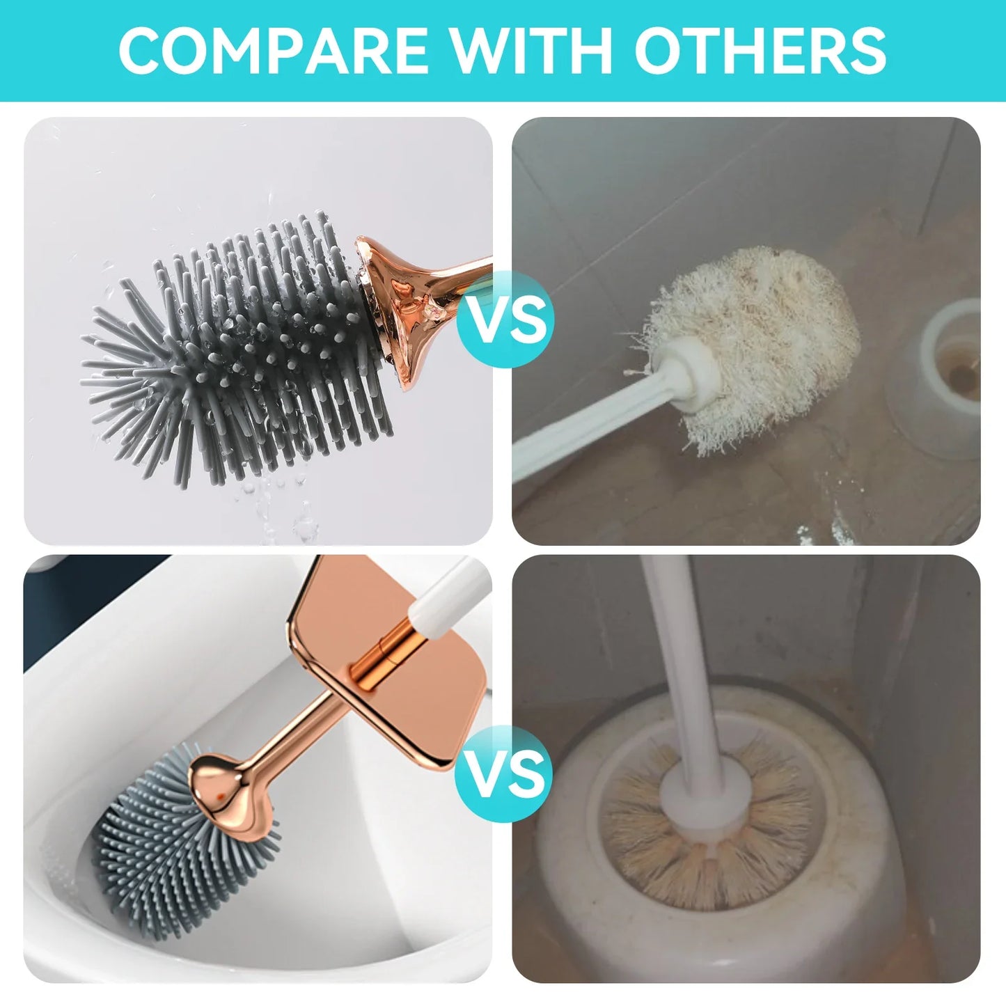 Silicone Toilet Brush Set – Hygienic, Durable & Deep Cleaning WTN Essentials