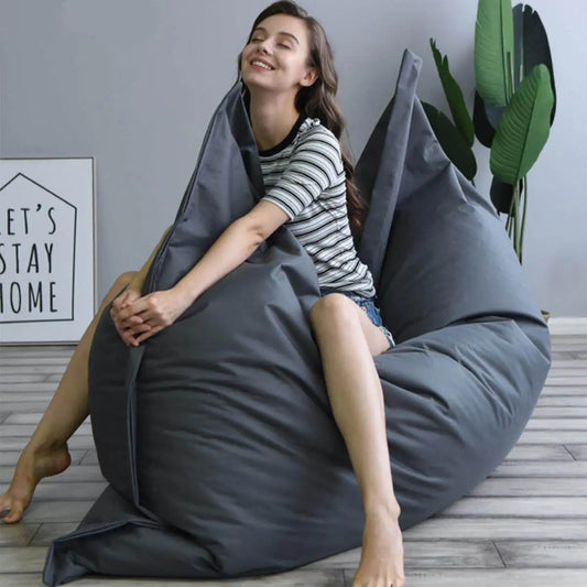 Giant Waterproof Bean Bag Floor Cushion, Polyester Pillow, Garden, Indoor and Outdoor XXXL, No Filler LUXHOME