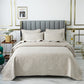Luxury Palm Leaf Embroidered Cotton Bedspread – Soft, Elegant & Reversible LUXHOME