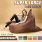 Giant Waterproof Bean Bag Floor Cushion, Polyester Pillow, Garden, Indoor and Outdoor XXXL, No Filler LUXHOME