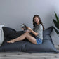 Giant Waterproof Bean Bag Floor Cushion, Polyester Pillow, Garden, Indoor and Outdoor XXXL, No Filler LUXHOME