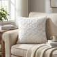 Luxury White Rose Faux Fur Pillow Cover – Soft, Cozy & Elegant DaDalogy Bedding Collection