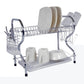 Elevate Your Kitchen with the Better Chef 22" Chrome-Plated 2-Level R-Shaped Dish Rack
