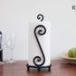Matte Black Paper Towel Holder Non-Slip Base Countertop | Decorative Farmhouse Paper Roll Holder, Rustic Metal Modern Stylish Accent Durable Stand for Kitchen, Bathroom (Swirl)