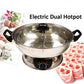 Elevate Your Dining Experience with the Shabu 7.75-Inch Stainless Steel Electric Wok and Mongolian Hot Pot - Featuring a Broiler for Perfectly Cooked Meals