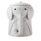 Charming Elephant Woven Wicker Hamper Basket with Lid - Perfect for Organizing Kids' Toys and Laundry