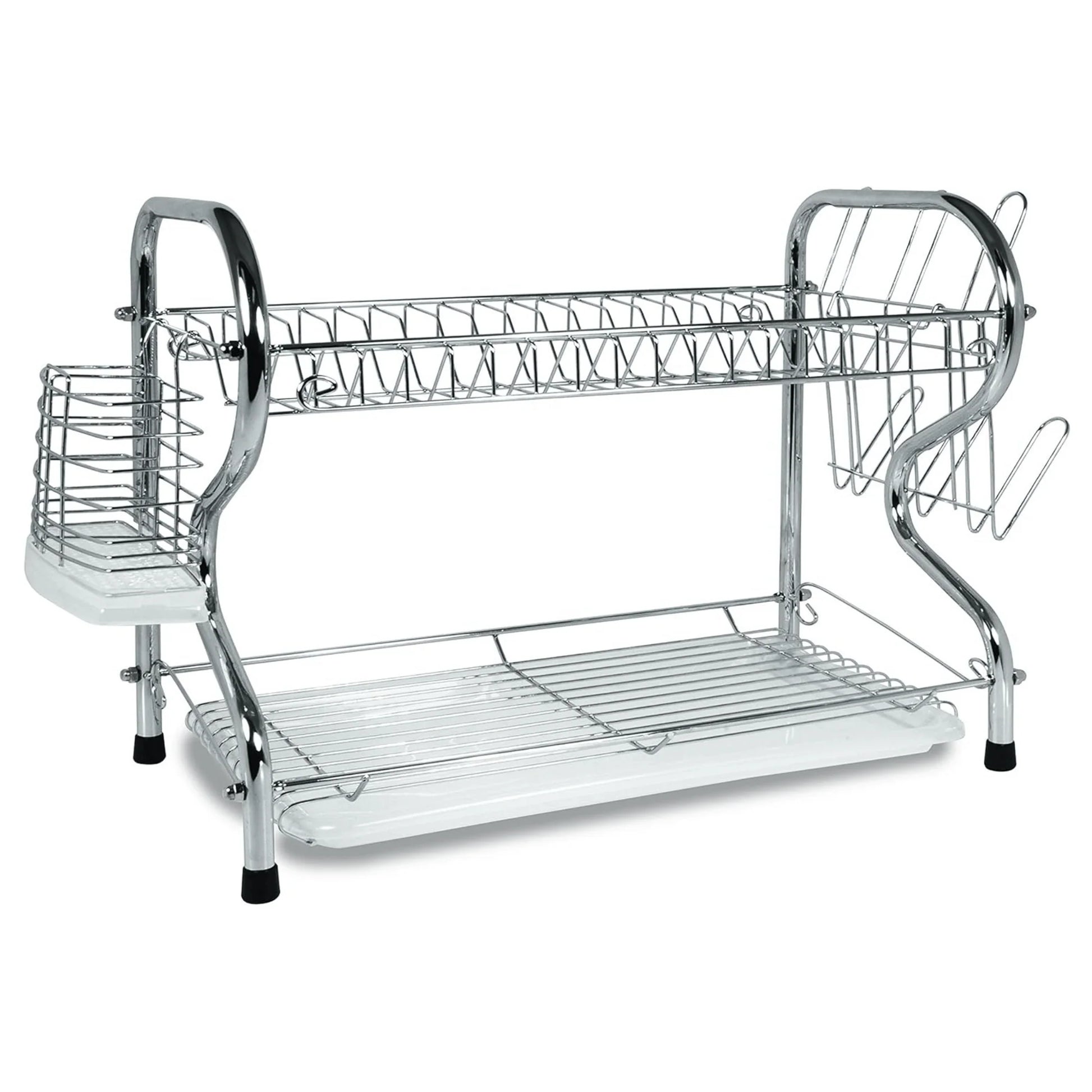Elevate Your Kitchen with the Better Chef 22" Chrome-Plated 2-Level R-Shaped Dish Rack