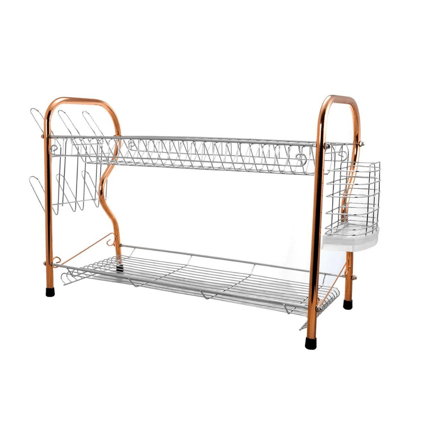 Elevate Your Kitchen with the Better Chef 22" Chrome-Plated 2-Level R-Shaped Dish Rack
