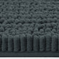 30" x 20" Plush Chenille Bath Mat – Soft & Absorbent Bathroom Rug, Charcoal Grey