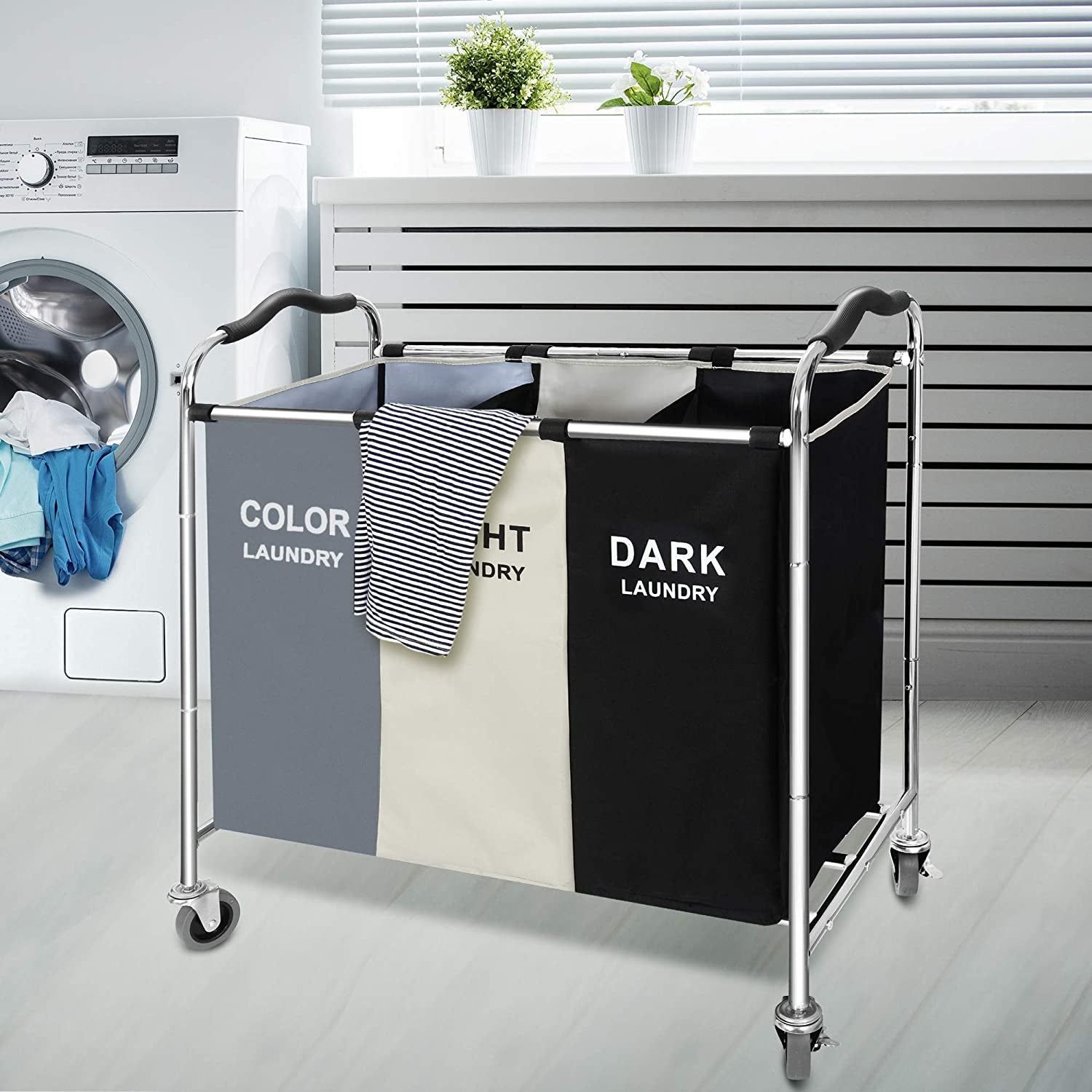 Versatile 240L Laundry Basket with Wheels - Perfect for Organizing Dirty Clothes, Towels, and Toys in Your Laundry Room or Dorm