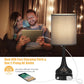 Elegant Touch Control Table Lamps - 3-Way Dimmable Bedside Desk Lamps with USB Ports & AC Outlet - Set of 2 Stylish Grey Fabric Lamps for Bedroom, Living Room & Kids Room (Includes LED Bulbs)