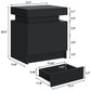 Elevate Your Space with Our Modern High Gloss LED Nightstand Set - Stylish Black Bedside Tables with 2 Drawers and RGB Lighting