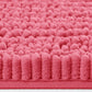 Hot Pink Plush Chenille Bath Mat – Soft, Absorbent & Non-Slip Bathroom Rug