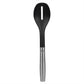 Home Basics MESA 13" Scratch-Resistant Nylon Slotted Spoon with Stainless Steel Handle – Black/Silver