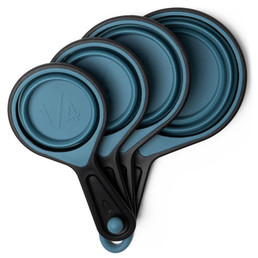 Collapsible Silicone Measuring Cups – Space-Saving & Easy to Use (Set of 4) Mitten Makers Market
