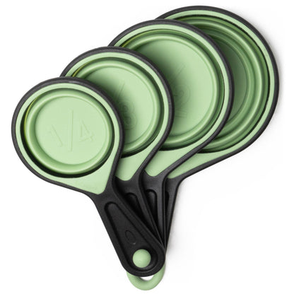 Collapsible Silicone Measuring Cups – Space-Saving & Easy to Use (Set of 4) Mitten Makers Market