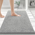 30"x20" - Light Grey Soft Cozy Plush Chenille Bath Mat Bathroom Rug