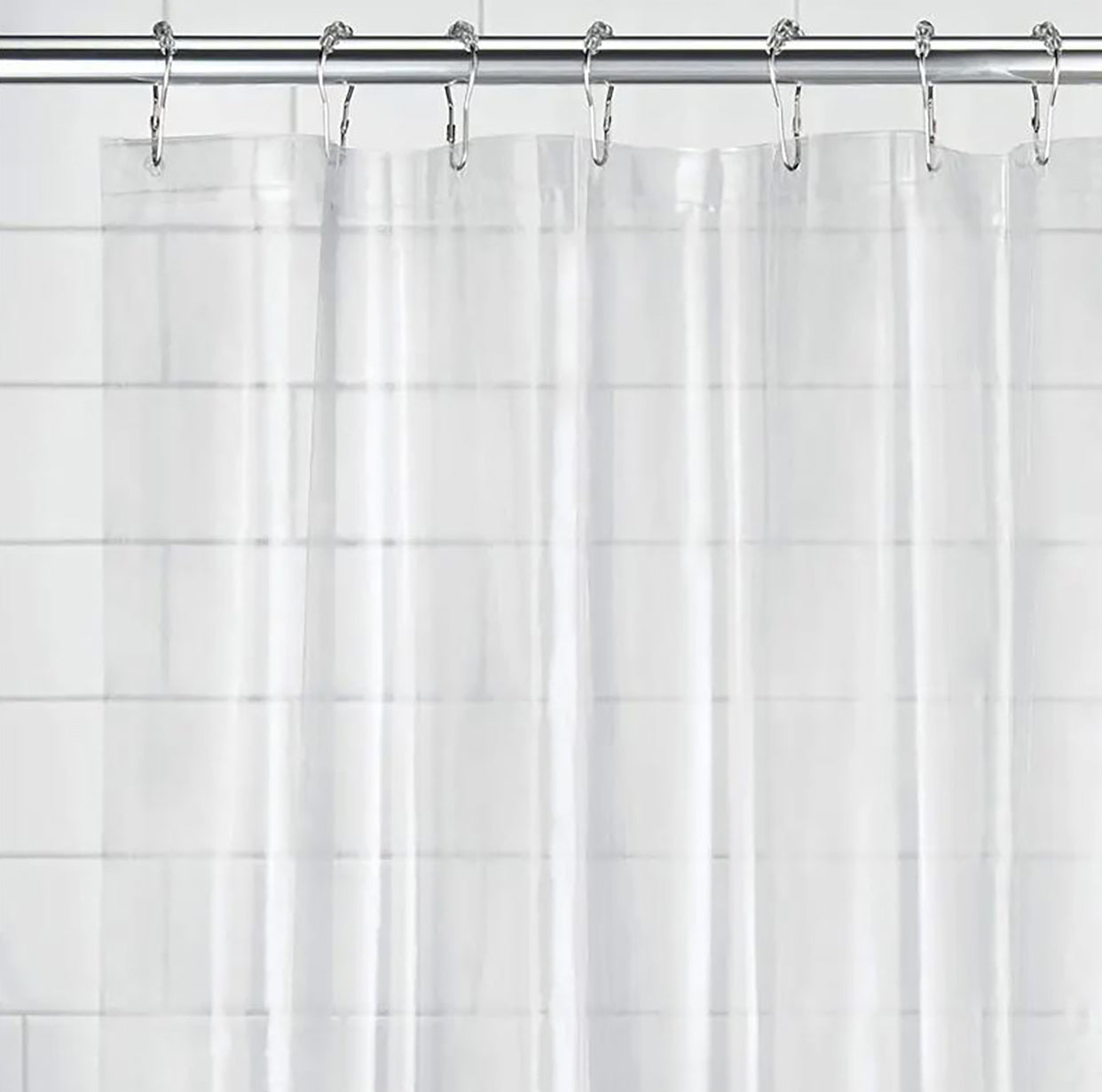 70" x 72" Clear Transparent Vinyl Shower Curtain Liner – Waterproof & Durable Bathroom Essential