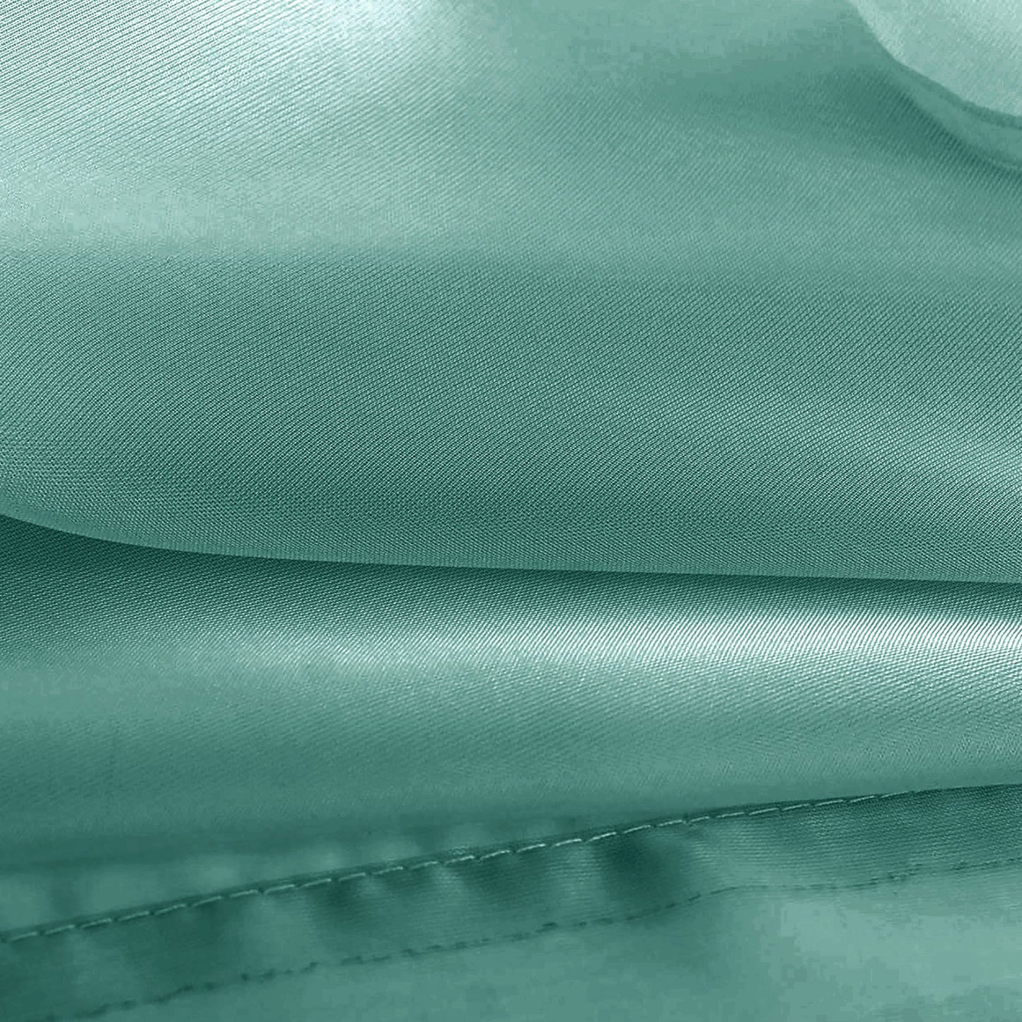 Teal Sheer Window Curtain Set – 63" Rod Pocket Panels (Set of 2)