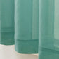 Teal Sheer Window Curtain Set – 63" Rod Pocket Panels (Set of 2)